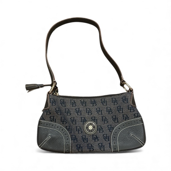 DOONEY & bourke Elegant Blue and Brown Shoulder Bag - Picture 2 of 6